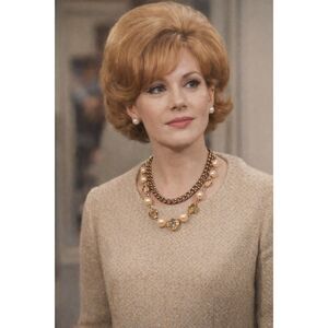 Vintage TRUDI Copper Tone Pearl Crystal Necklace Mid Century Signed